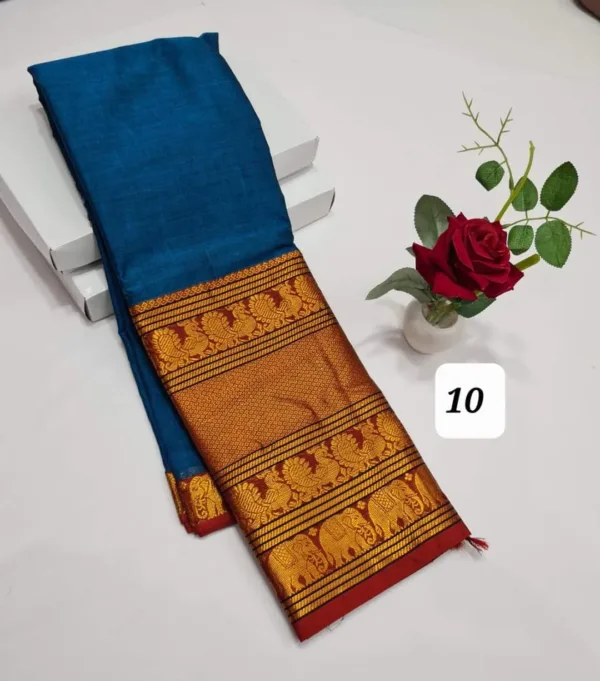 Narayanpet Cotton Sarees - Blue