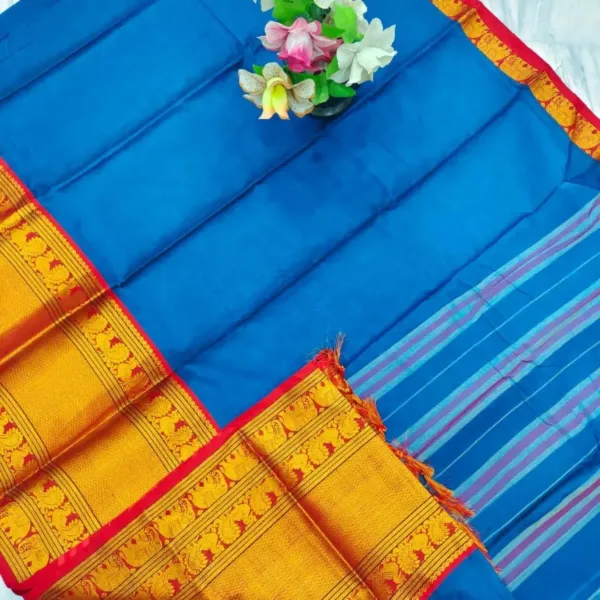 Narayanpet Cotton Sarees - Blue