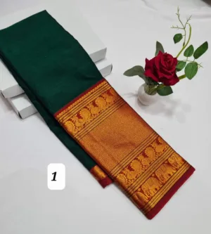 Narayanpet Cotton Sarees - Green
