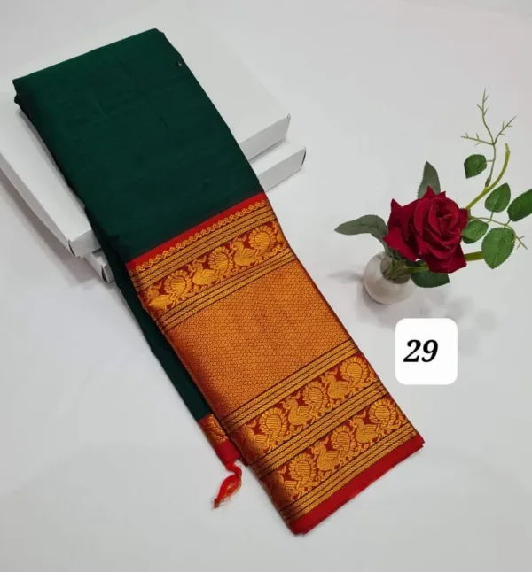Narayanpet Cotton Sarees - Green