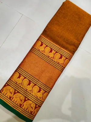 Narayanpet Cotton Sarees - Honey Gold