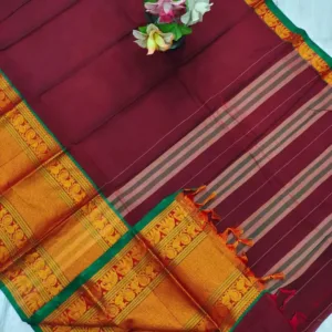 Narayanpet Cotton Sarees - Maroon