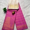 Madurai sungudi cotton Saree Self - Pink