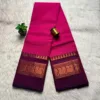 Chettinad Cotton Sarees - Rose pink with Maroon