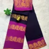 Madurai Sungudi Cotton Nokia Sarees - Blue with Mejantha pink