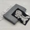 Khadi Cotton Sarees with embroidery blouse - Grey with black blouse