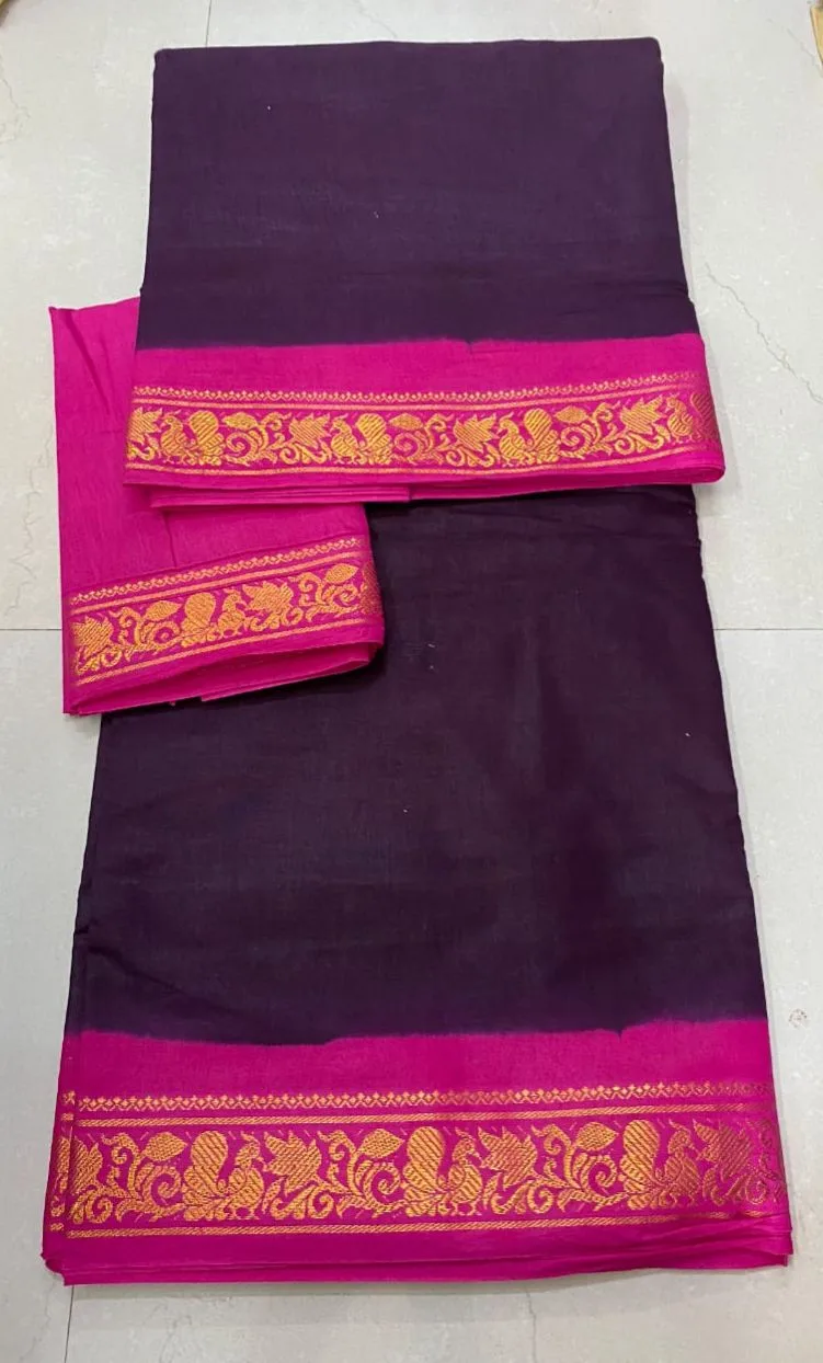 Madisar sarees - Madurai Sungudi Cotton - Running Blouse(Maroon Colour)