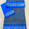 Madisar sarees - Madurai Sungudi Cotton - Running Blouse (Cement Colour)