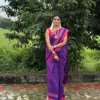 Chettinad Cotton Sarees - Udal Korvai - violet colour