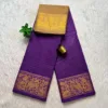 Madurai sungudi cotton Zari Check self -Lavender