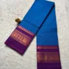 Chettinad Cotton Sarees - Blue with Purple border