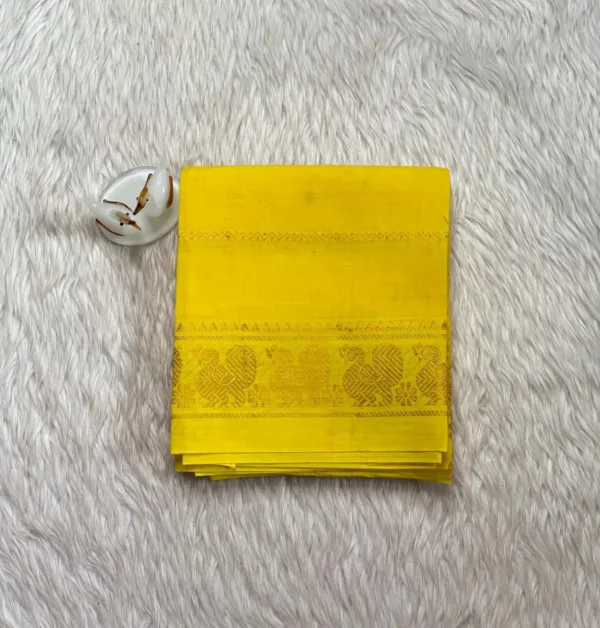 Sungudi Cotton Blouse - Veludhari design lemon Yellow color