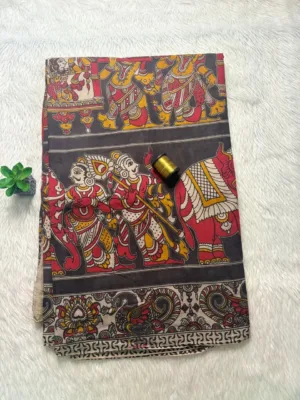 Kalamkari printed Pure cotton saree - printed sarees