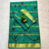 10 Patti Cotton kalamkari print saree - Silver Green Colour -Saree with Blouse