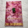 10 Patti Cotton saree - Onion pink-Saree with blouse