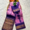 Madurai sungudi cotton saree shibori tie and dye - Light pink