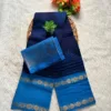 Madurai Sungudi cotton Kolam saree- with Blouse- KRBB - Kolam