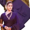 Nayanthara Inspired Khadi Cotton Sarees(Purple)