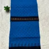 Madurai Sungudi Cotton ktprinted Sarees - Blue with blue -ktprint