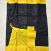 Madurai sungudi cotton Zari Check Contrast - Black with Lemon yellow - zari check contrast