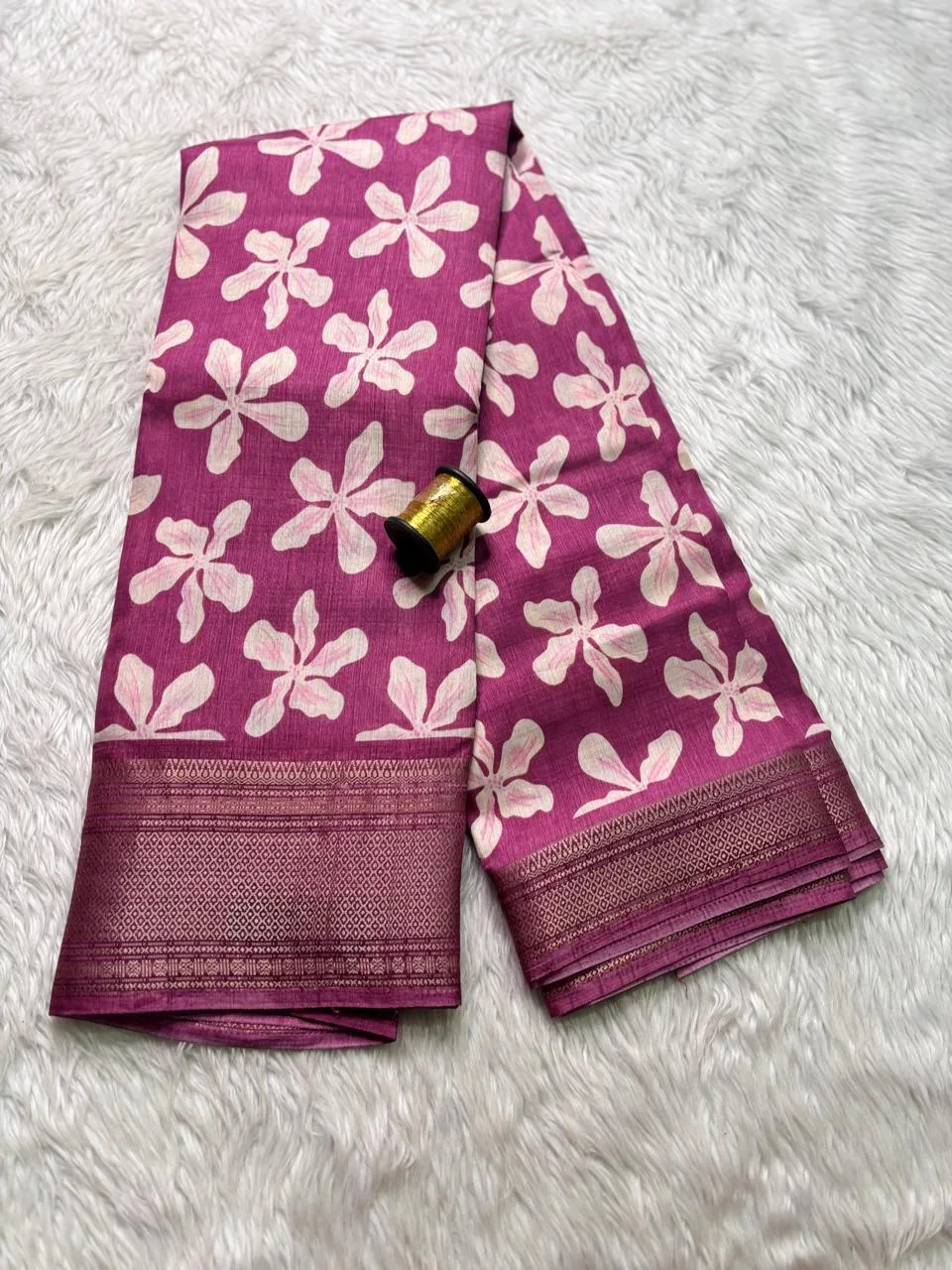 Dola silk saree with running blouse-dola silk-Onion Pink
