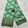 Dola silk saree with running blouse-dola silk-Light green