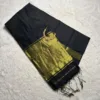 Maheswari silk cotton sarees with running blouse-Black