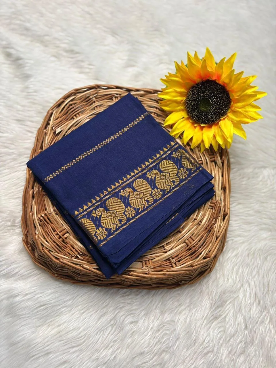 Sungudi Cotton Blouses - veludhari design Blue Colour