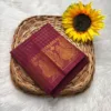 Sungudi Cotton Blouses - zari checked marron colour