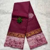 Madurai Sungudi 100 Count Wax print Sarees - Maroon - Wax print