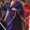 Nayanthara Inspired maheswari silk Cotton Sarees-Royal purple-nayanthara silk