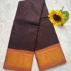 Brown with saffron(with Blouse)