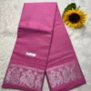 Madurai sungudi Cotton Silver Zari - Light Pink (Running blouse)