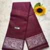 Madurai sungudi Cotton Silver Zari - Maroon (Running blouse)