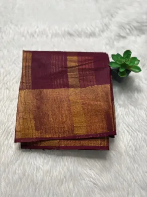 Sungudi Cotton Blouses - Tissue border - Maroon Pallu