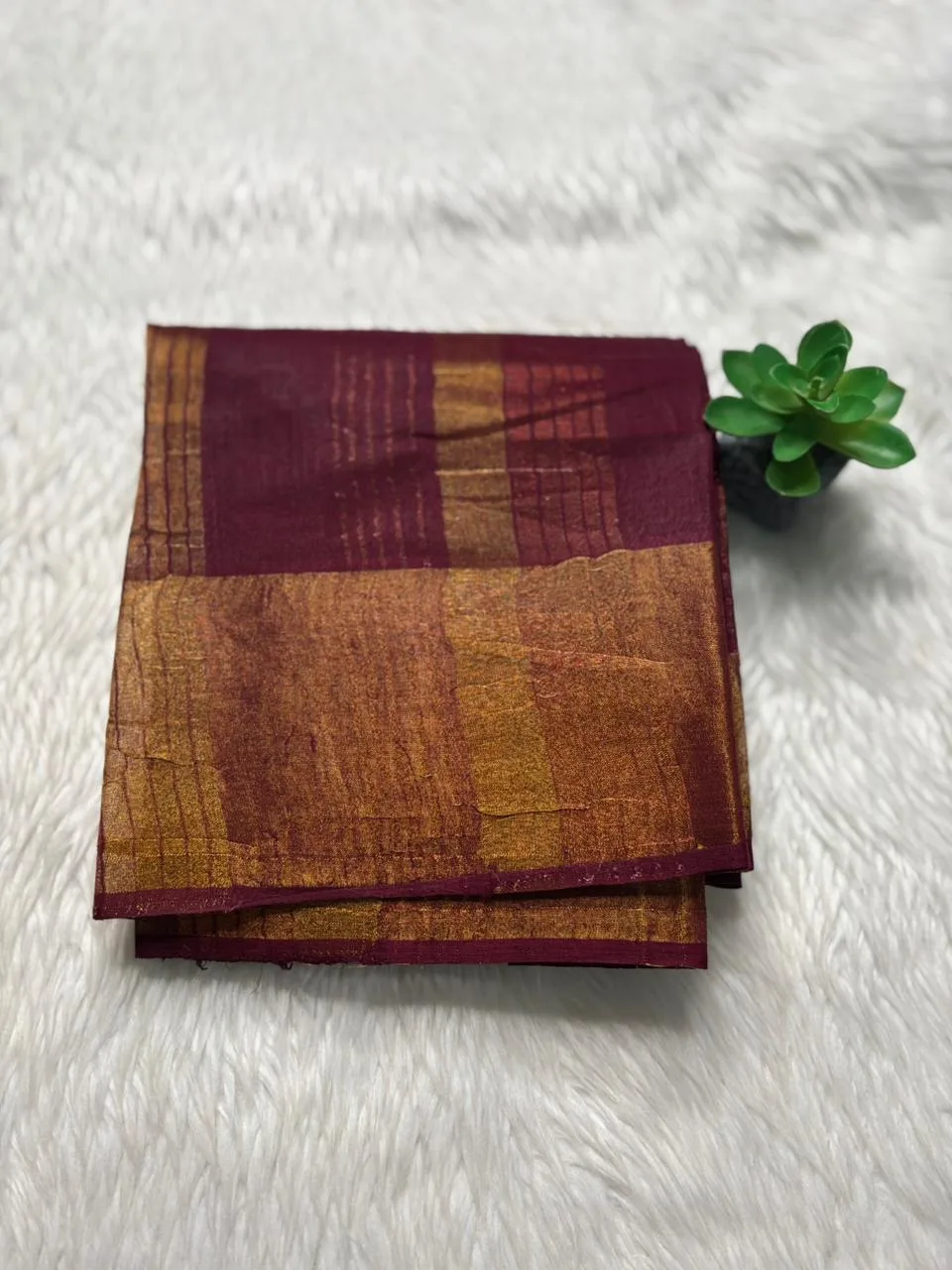 Sungudi Cotton Blouses - Tissue border - Maroon Pallu