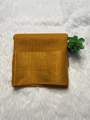 Sungudi Cotton Blouses - Tissue border - Mustard yellow