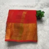 Sungudi Cotton Blouses - Tissue border - Orange red Pallu