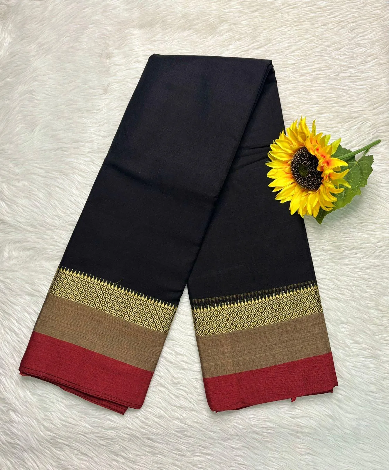 Narayanpet Cotton Sarees - Black