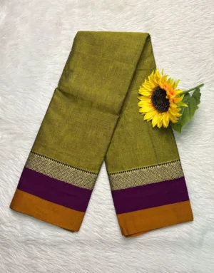 Narayanpet Cotton Sarees - Mehandi Green