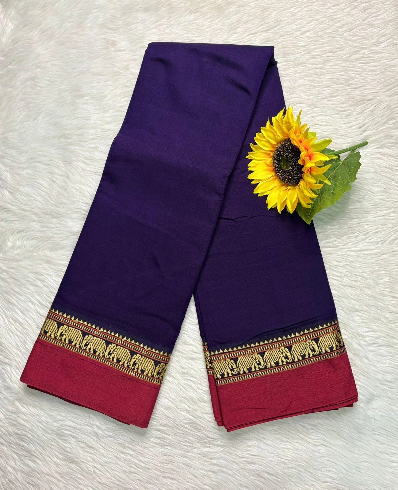 Narayanpet Cotton Sarees - Purple