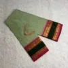 kanchi cotton saree with Running Blouse- Kanchi Cotton - Pista green