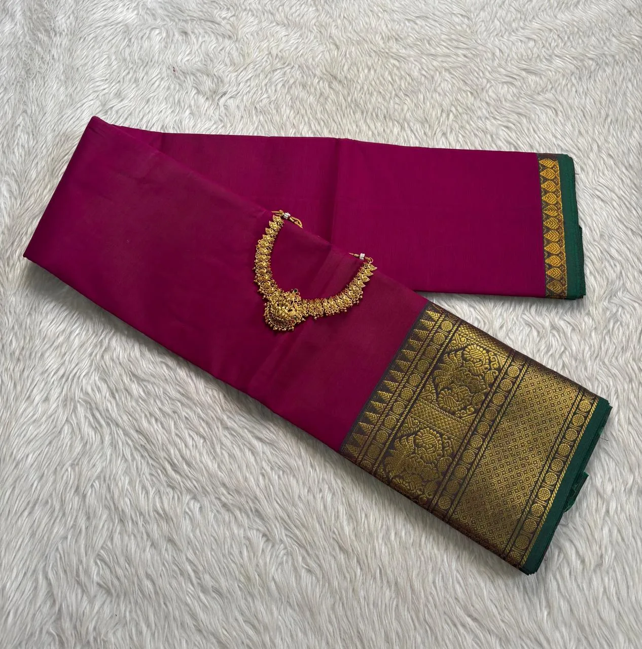 Chettinad Cotton Sarees - Pink - Without Blouse