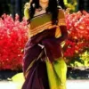 kanchi cotton saree with Running Blouse- Small Border- Maroon Colour-kanchi Cotton-thrisha saree