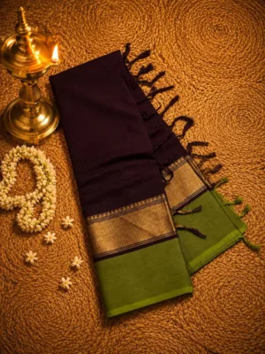 kanchi cotton saree with Running Blouse- Small Border- Maroon Colour-kanchi Cotton-thrisha saree