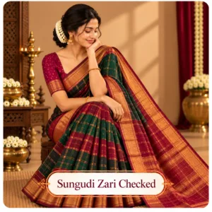 Sungudi Zari Checked